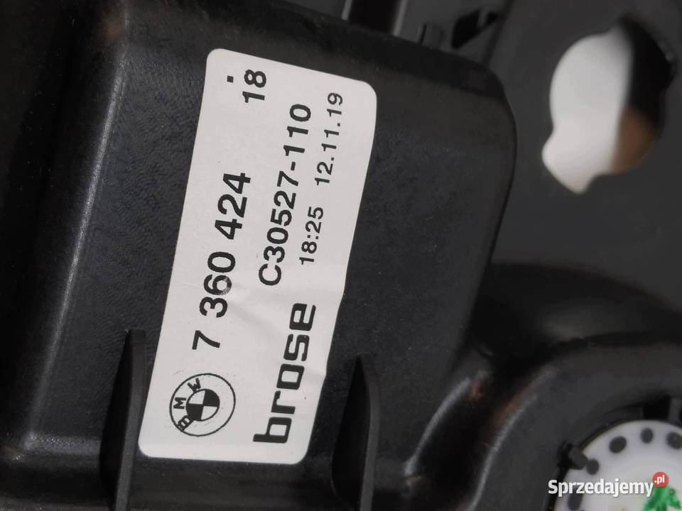 MECHANIZM SZYBY PRAWY PRZÓD 7360424 Bmw Seria 5 Rok produkcji 2019