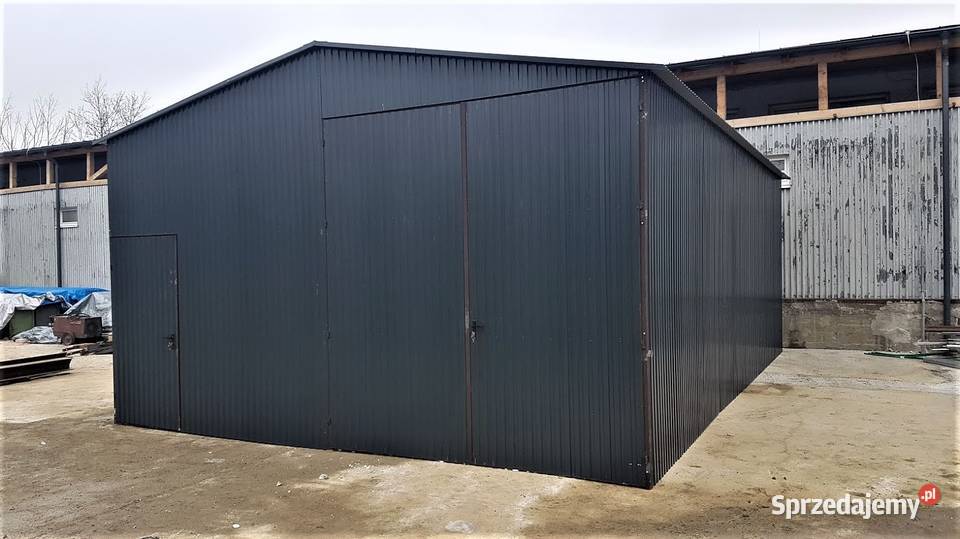 Blaszana montowana hala 69 m grafitowa Kraków