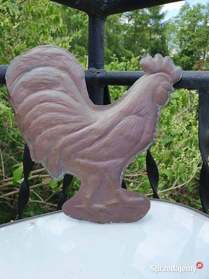 Miedziana zawieszka kogut Dekoracje i ozdoby śląskie Myszków