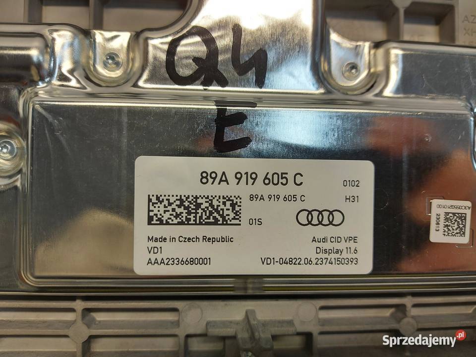 Audi Q4 ETRON 89A 89E MONITOR WYŚWIETLACZ osobowe