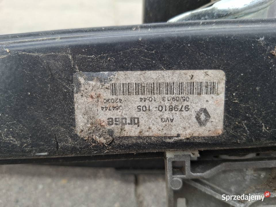 Podnosnik szyby Mechanizm podnoszenia szyby lewy osobowe Słupno