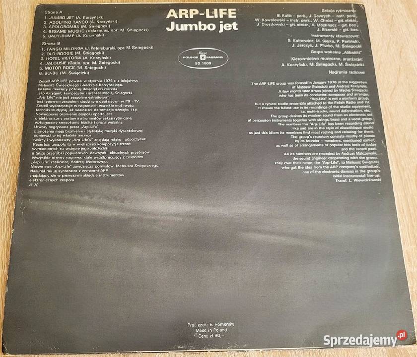 ArpLife Jumbo Jet płyta winylowa z roku 1977 płyta winylowa Chełmno