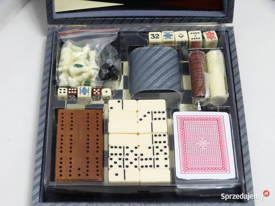 Zestaw Gier Planszowych Szachy Tryktrak Domino Biłgoraj
