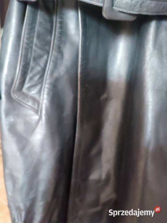 Niemiecki skórzany płaszcz oficerski z czasów ll Dulcza Wielka sprzedam