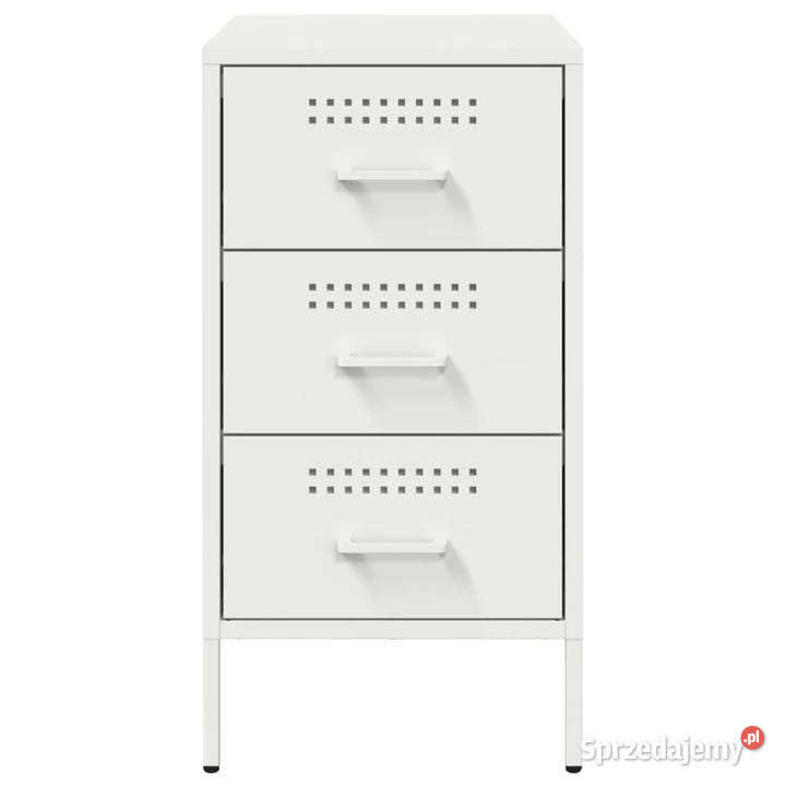 Szafki nocne 2 białe 36x39x68 stal WM843089 mazowieckie Warszawa