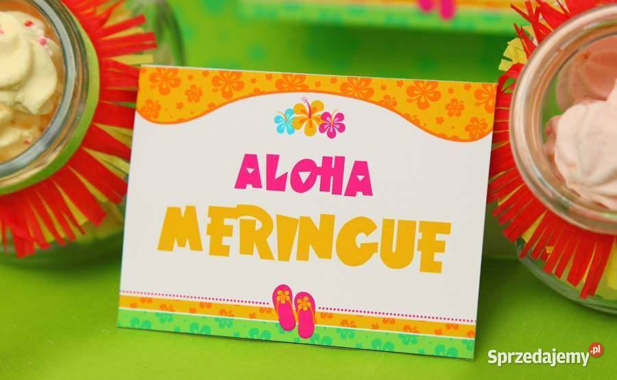 Hawaje Aloha Hawajskie party szablony urodziny