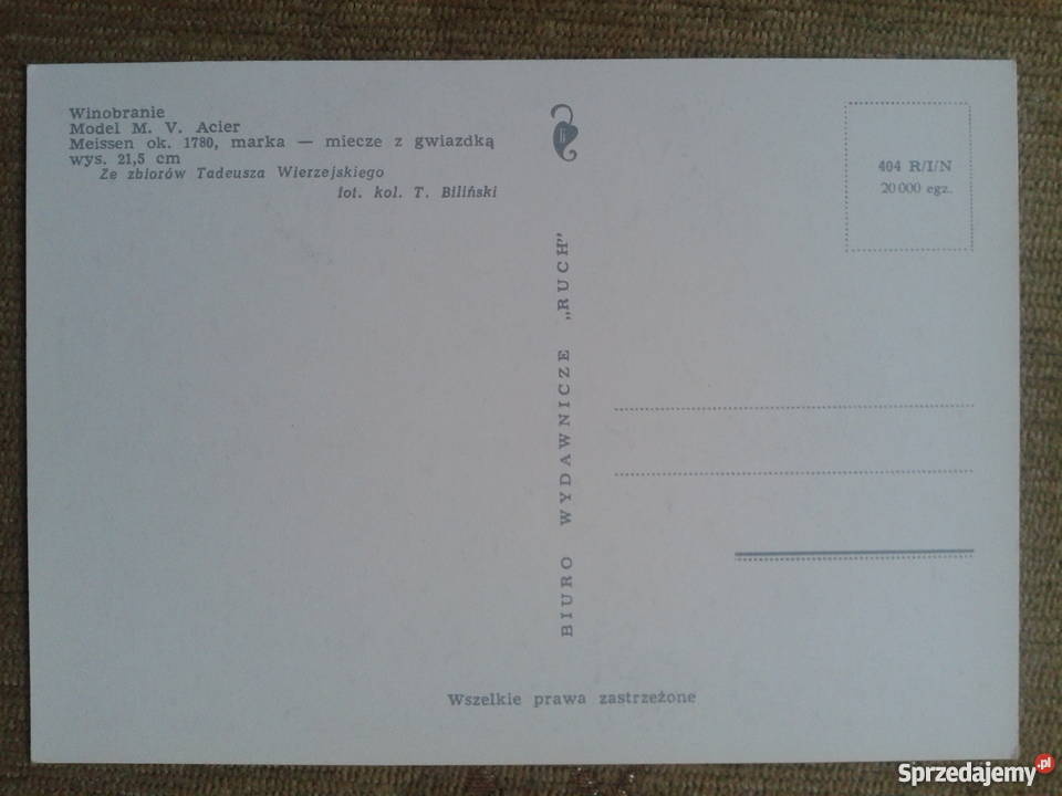 WINOBRANIE FIGURKA ZBIORÓW TADEUSZA Piszczac sprzedam