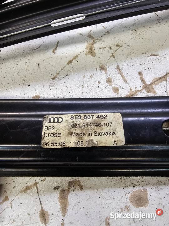 MECHANIZM SZYBY PRAWY PRZÓD AUDI A5 8T8 Przystajń