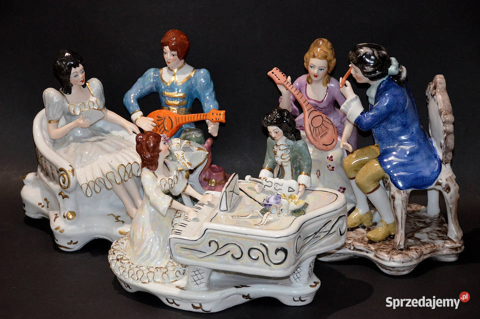 Porcelana Roceram Para muzykująca 2 flet 25