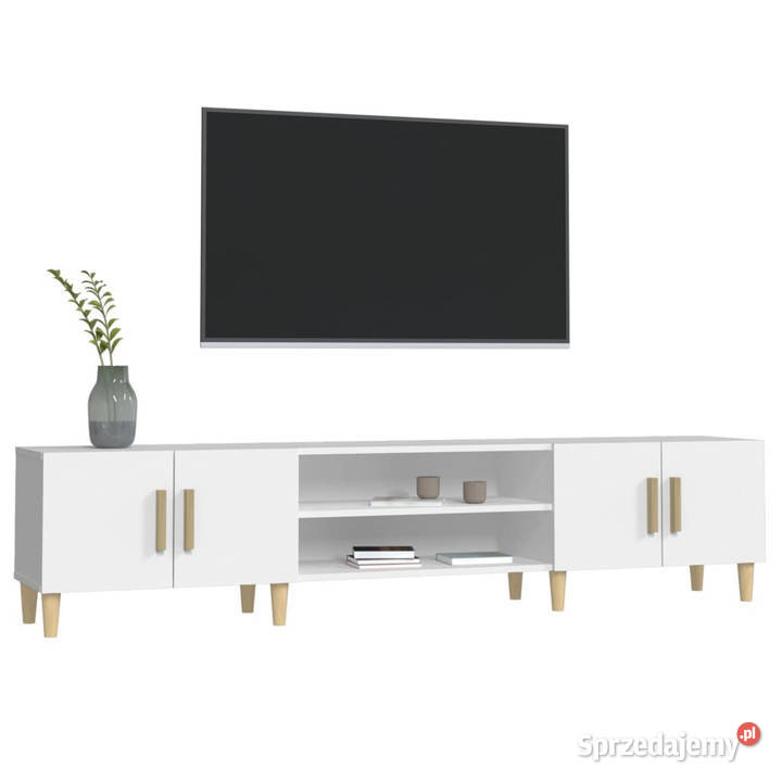 Szafka pod TV biała 180x315x40 materiał