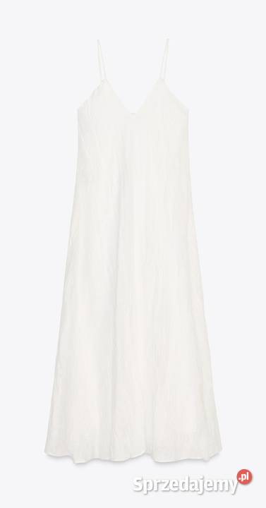 Lniana sukienka długa maxi Zara L kieszenie nowa Moda i Styl Warszawa