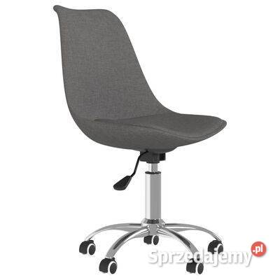 vidaXL Obrotowe krzesło biurowe, ciemnoszare, tapicerowane t