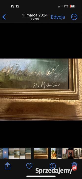 Sprzedam obraz malowany na płótnie Ostrów Wielkopolski