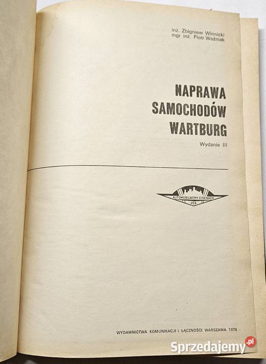 Naprawa samochodów Wartburg 1978 schematy PRL Świętochłowice