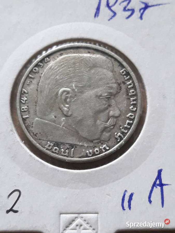 2 Marki Paul von Hindenburg 1937 rmen A 2J Konin