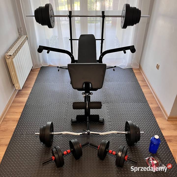 Zestaw Do Ćwiczeń 128 Siłownia Ławeczka Hantle mazowieckie Warszawa