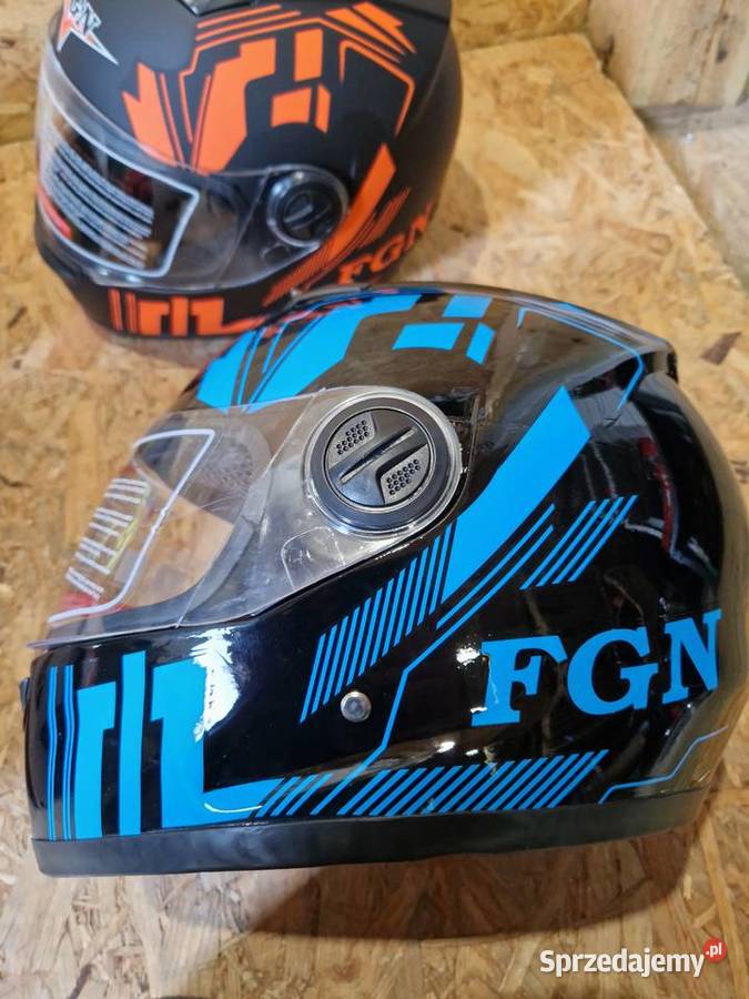 Kask Fgn Czarny Niebieski Biały Popielaty Kaski Głogowa