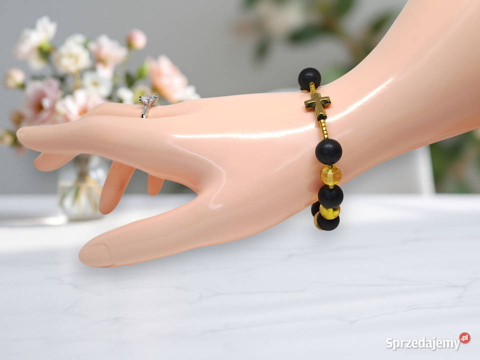 Bransoletka różaniec dziesiątka różańca BURSZTYN Warszawa