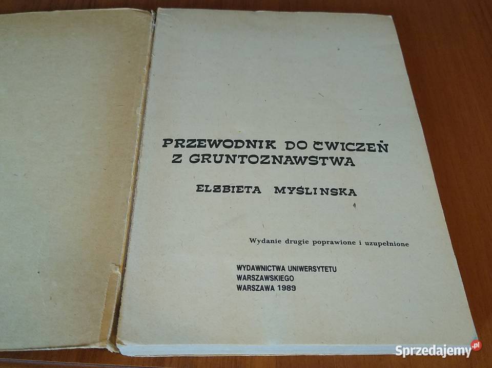 Przewodnik do ćwiczeń z gruntoznawstwa Elżbieta Rok wydania 1989 Gdańsk
