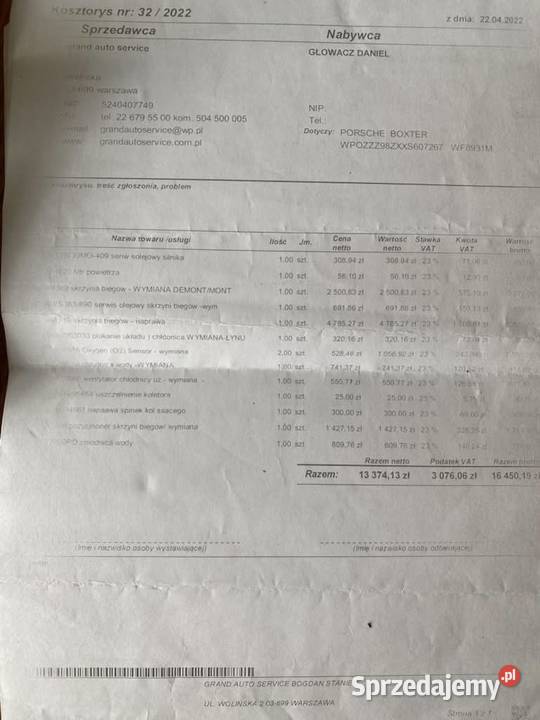 Sprszedam kabriolet porsche Boxter 986 nieuszkodzony