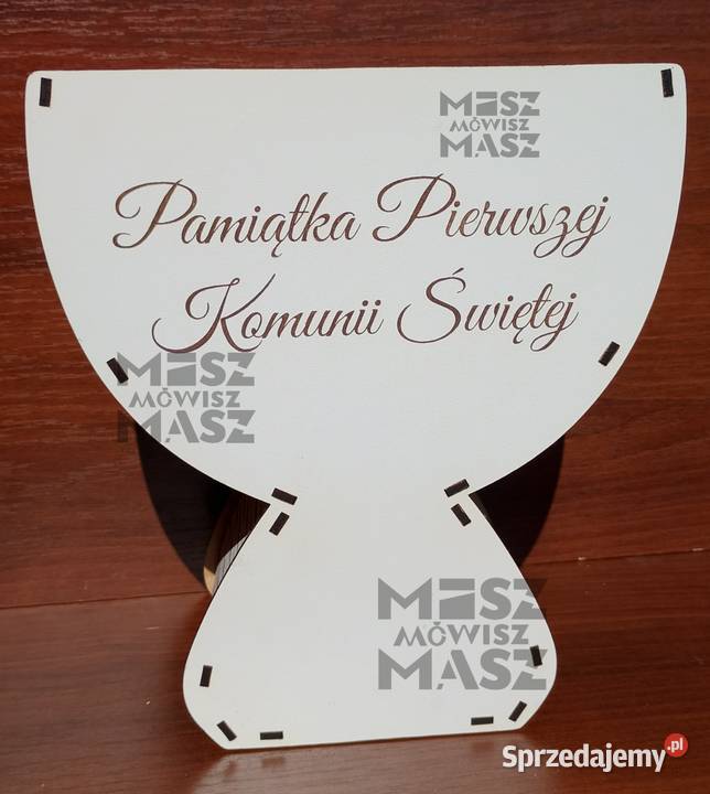 Drewniana Pamiątka Pierwszej Komunii Świętej Dekoracje i ozdoby Zielona Góra