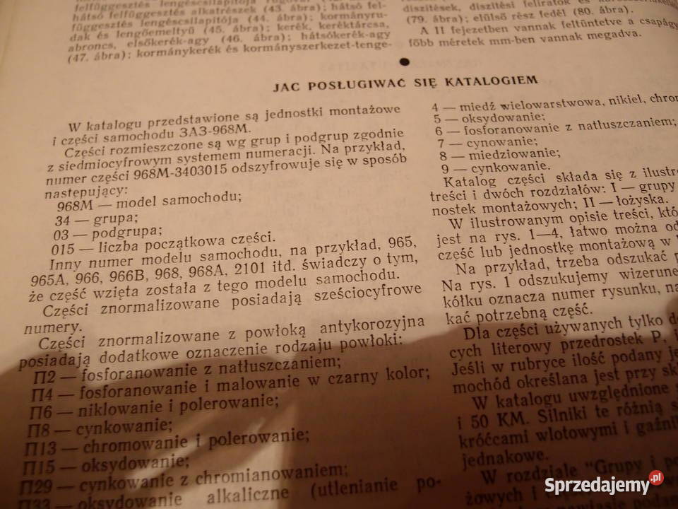 Katalog Części zaporożec ZAZ 968M łódzkie Łódź