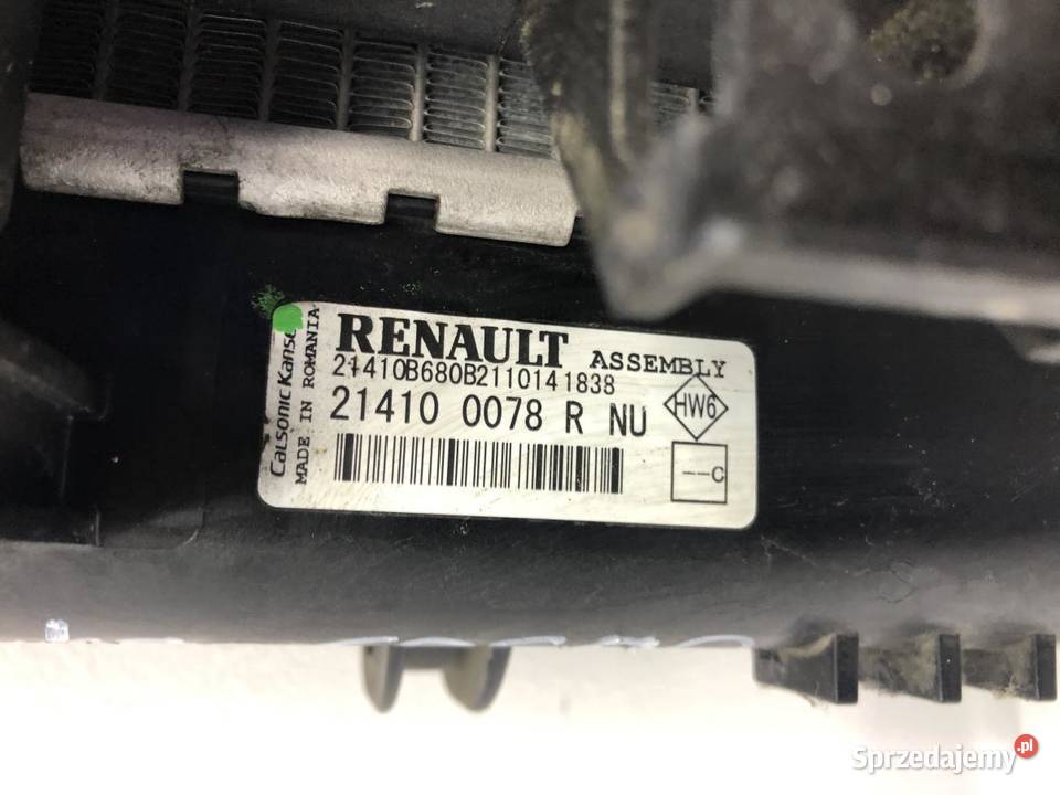 KOMPLET CHŁODNIC WENTYLATOR DACIA DUSTER I 12TCE