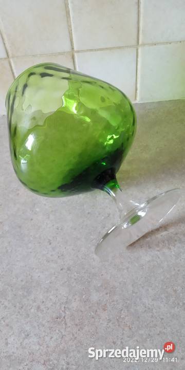 duży zielony puchar Porcelana i szkło Nowy Targ sprzedam