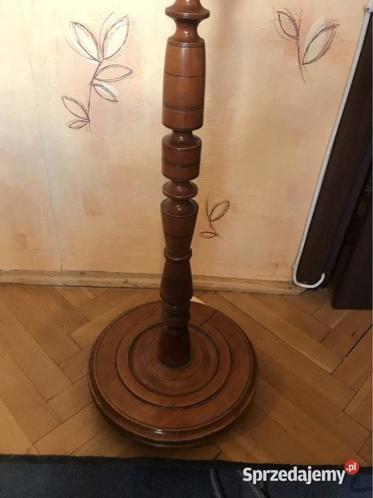 Lampa podłogowa z abażurem dawny PRL mazowieckie Warszawa