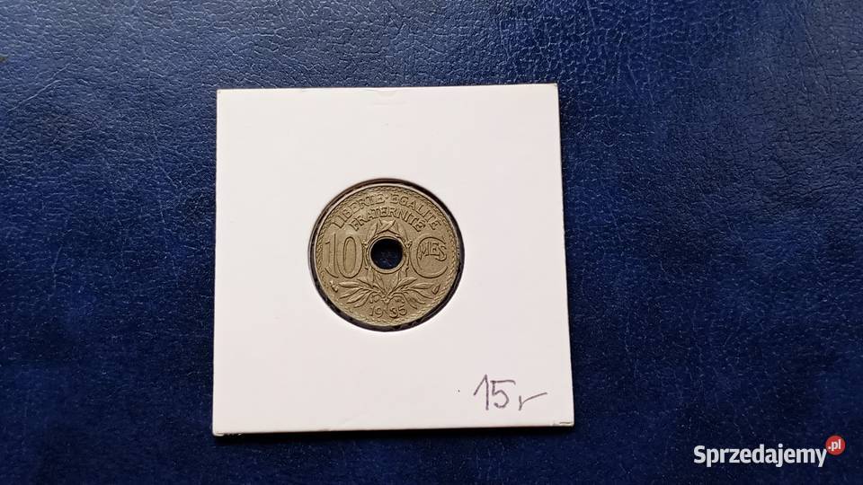 Stare monety 10 centym 1935 Francja podkarpackie Lesko