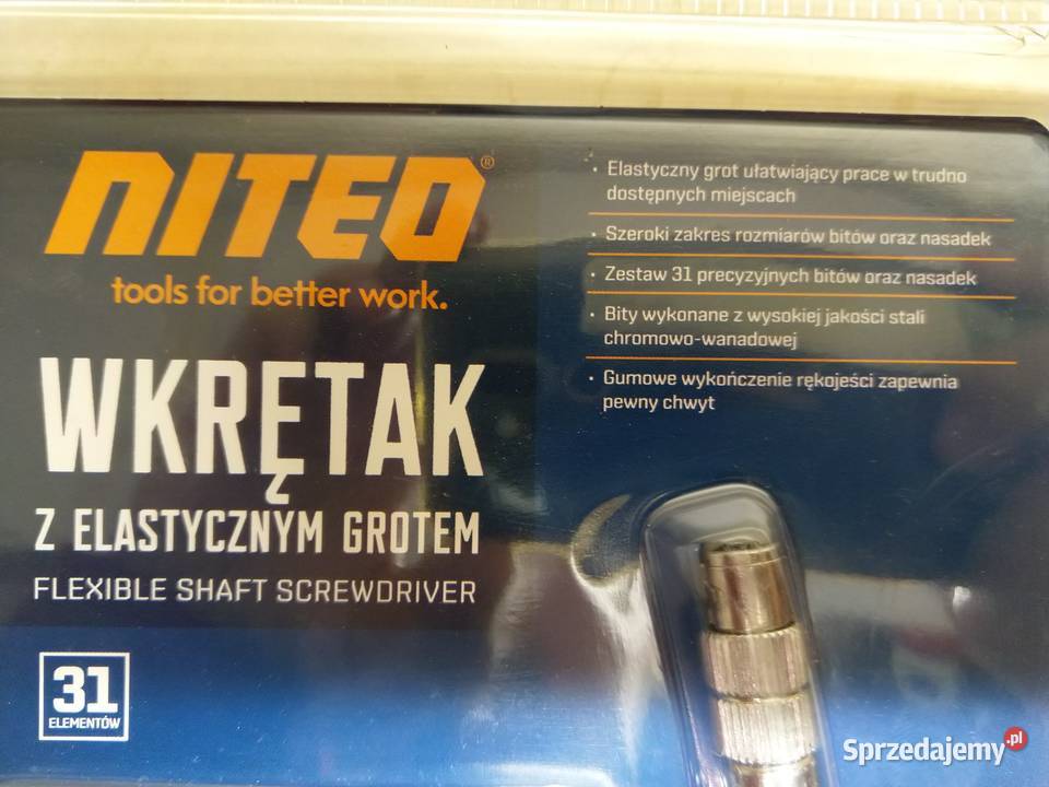 NAJTANIEJ Wkrętak z Elastycznym Grotem 31el Bity Zabrze