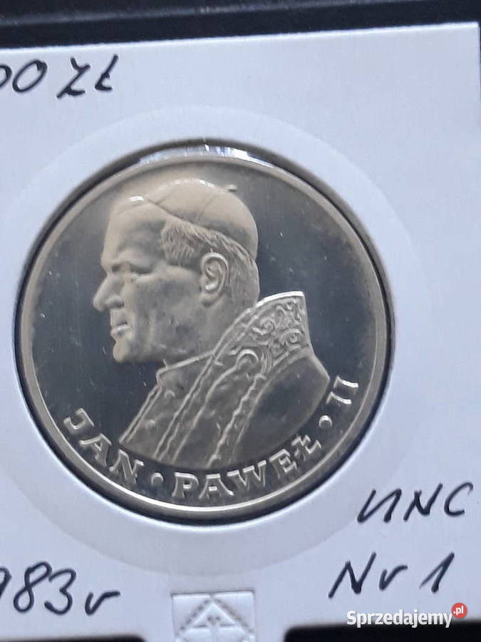 1000 Papież Jan Paweł II 1983 r 1 Super Mennicze Konin