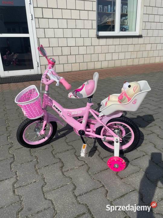 329 Rower 16 różowy z misiem Zabrze