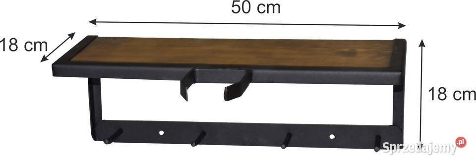 Wieszak UCHWYT Z PÓŁKĄ NA KOSA PODKASZARKA Szembekowo