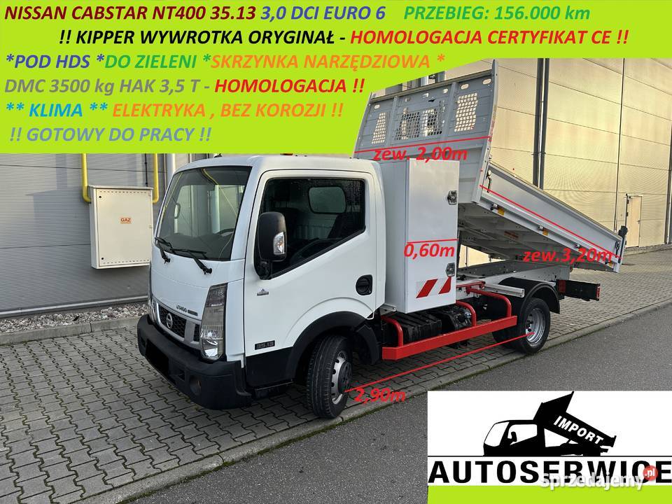 NISSAN CABSTAR NT400 3513 30 DCI EURO6 KIPPER Nissan wielkopolskie Piekarzew