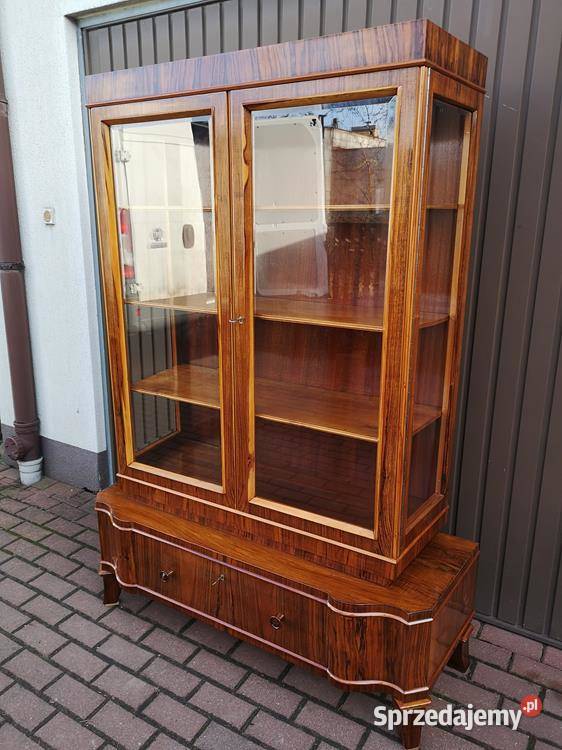 Witryna Serwantka ARTDECO Orzech Politura Stara Swarzędz