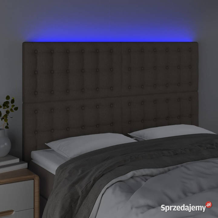 Zagłówek do łóżka z LED taupe 144x5x118128 mazowieckie Warszawa sprzedam