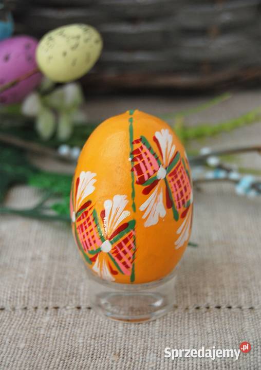 Stara pisanka drewniana malowana Ukraina 56 Lublin