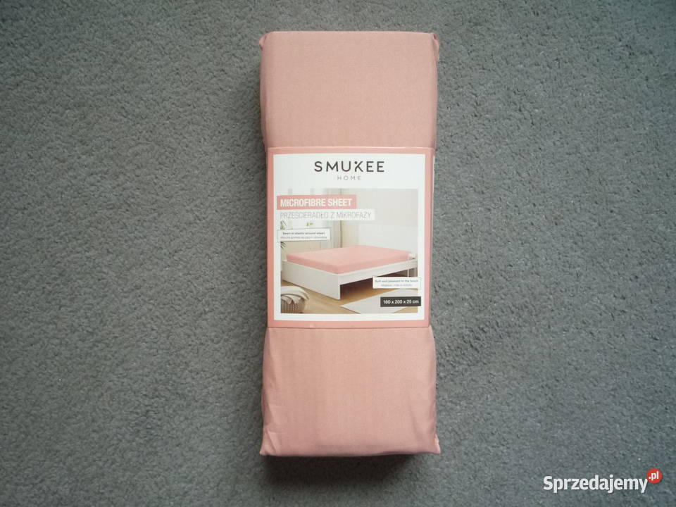 Smukee Nowe Prześcieradło 160x200x25 Morelowe Szczecin