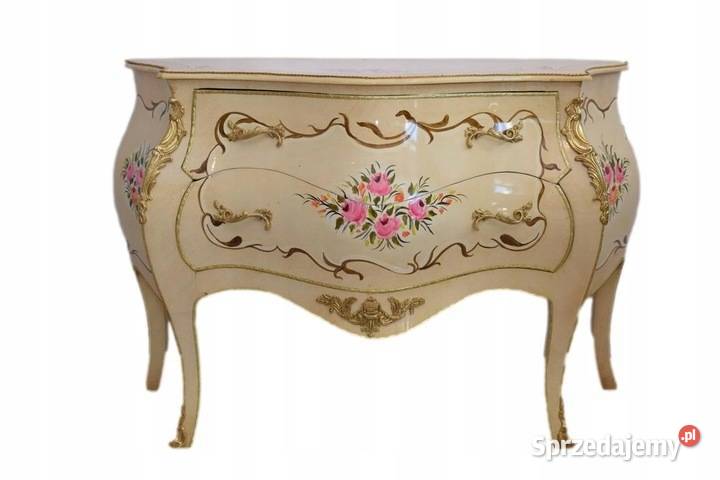 Pałacowa Drewniana Komoda z Malunkami Szafa małopolskie Kraków