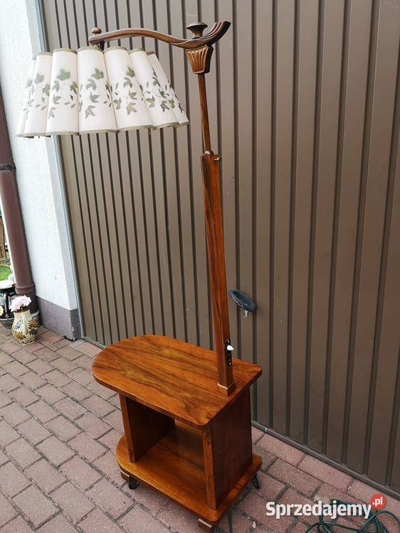 Lampa Stojąca Art Deco Renowacji Orzech Stara Swarzędz