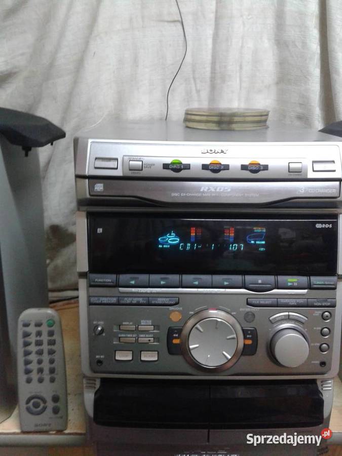 Wieża SONY z głośnikami i pilotem komplet stan Ostrowiec Świętokrzyski