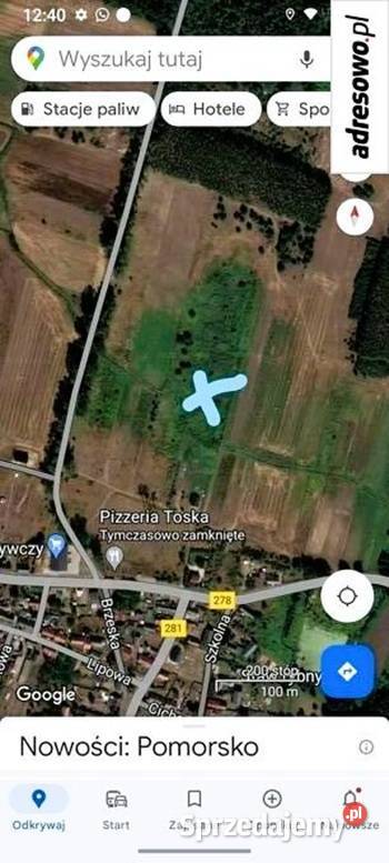 Działka budowlana 2500m Pomorsko Zielonej Góry