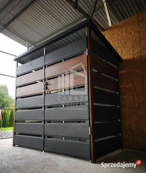 Wiata śmietnikowa spad tył 2x06m Antracyt drewno Toruń sprzedam