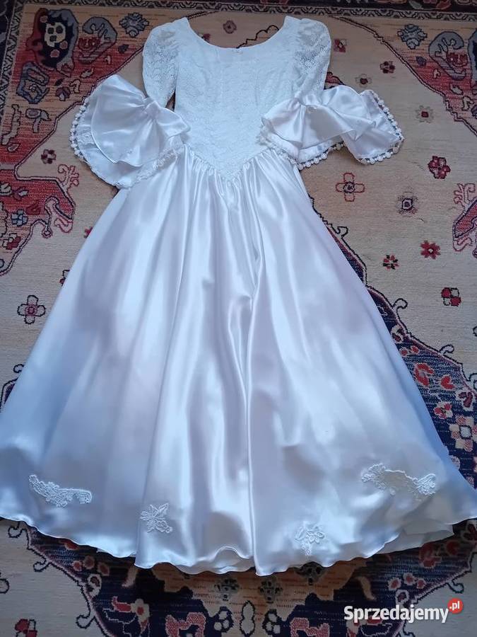 sukna ślubna śnieżna fantazja z rękawkiem Warszawa