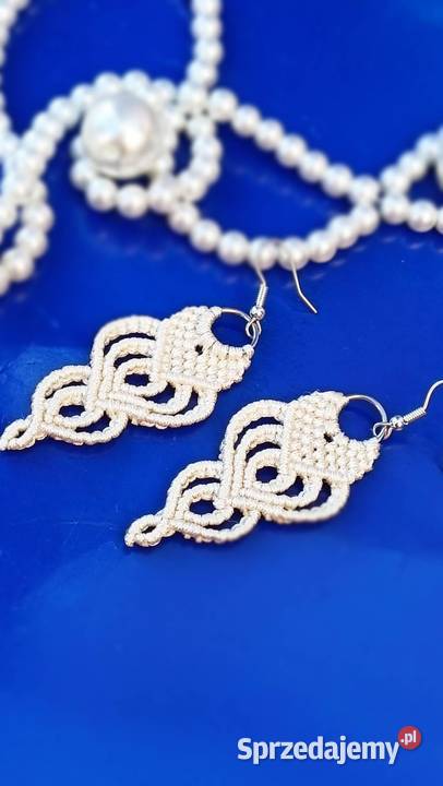 Kolczyki makrama Końskie