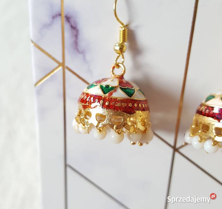 Małe kolczyki indyjskie jhumka jhumki dzwonki zachodniopomorskie Szczecin