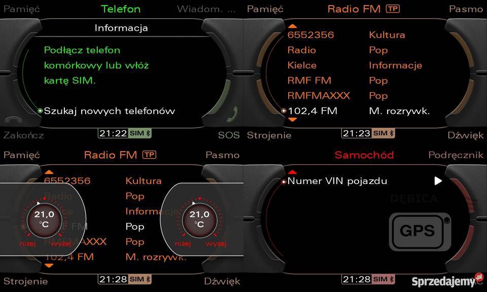 Audi Polskie Menu Lektor MMI 3G A4 A5 A6 A8 Q5 Tarnów