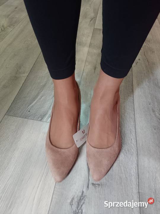 40 Jenny Fairy Beżowe czółenka wieczorowe NOWE 25.5cm Czółenka małopolskie Kraków
