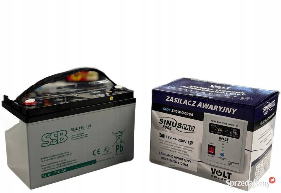 Zestaw UPS Volt Polska 800 VA 800 W SSB SBL Jelcz-Laskowice